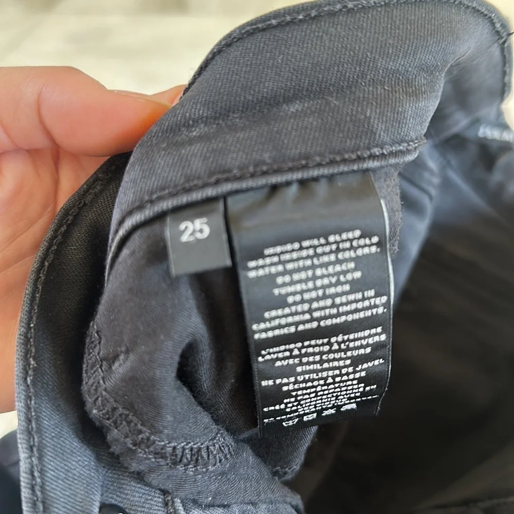 J Brand Black Low Rise Crop Skinny Jeans
